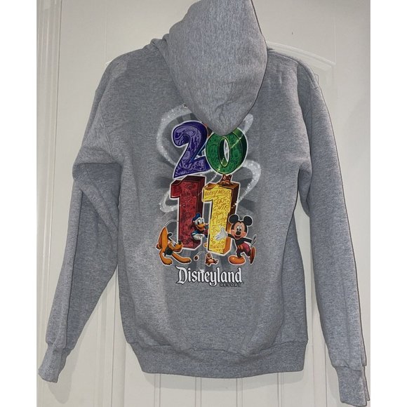Hanes Other - Disneyland Resort Walt Disney World Zip Hoodie Sweatshirt Gray Sz Small Mickey